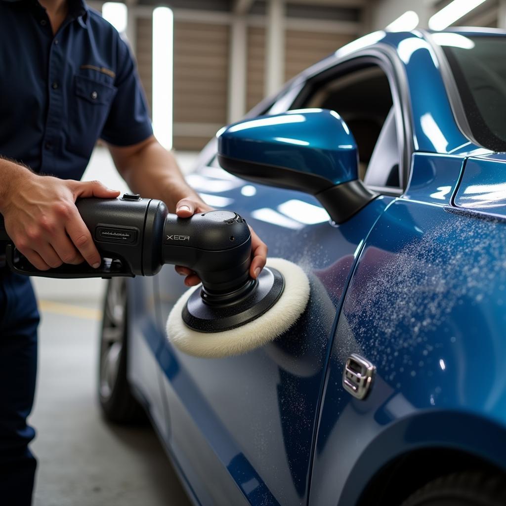 Car Paint Correction During a Detail Service