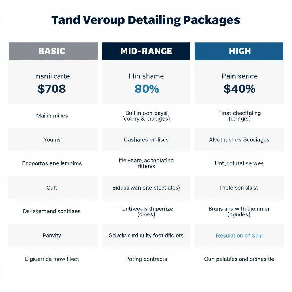 Car Detailing Package Comparison 