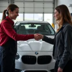 Happy Customer Tipping a Car Detailer