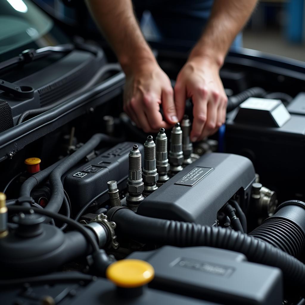 Boosting car engine performance through timely service and maintenance.