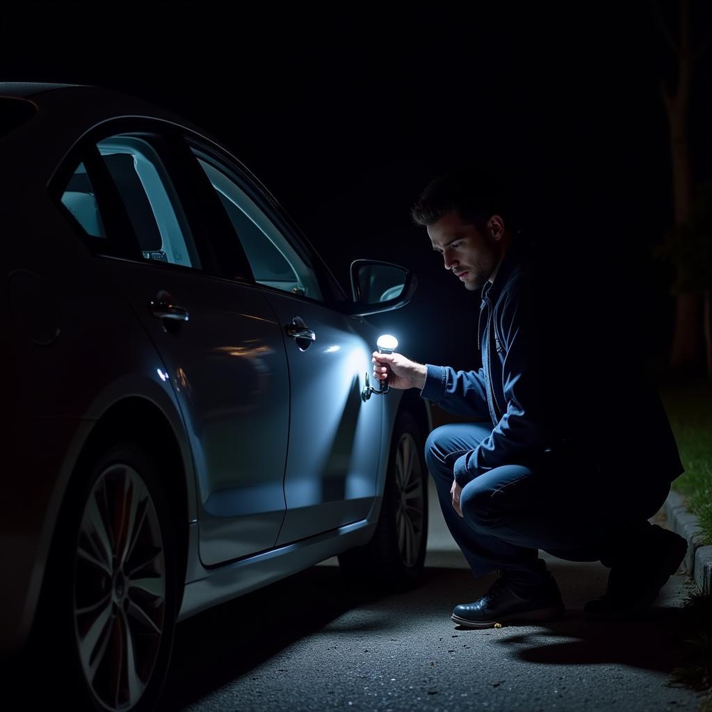 Car Lockout Service at Night