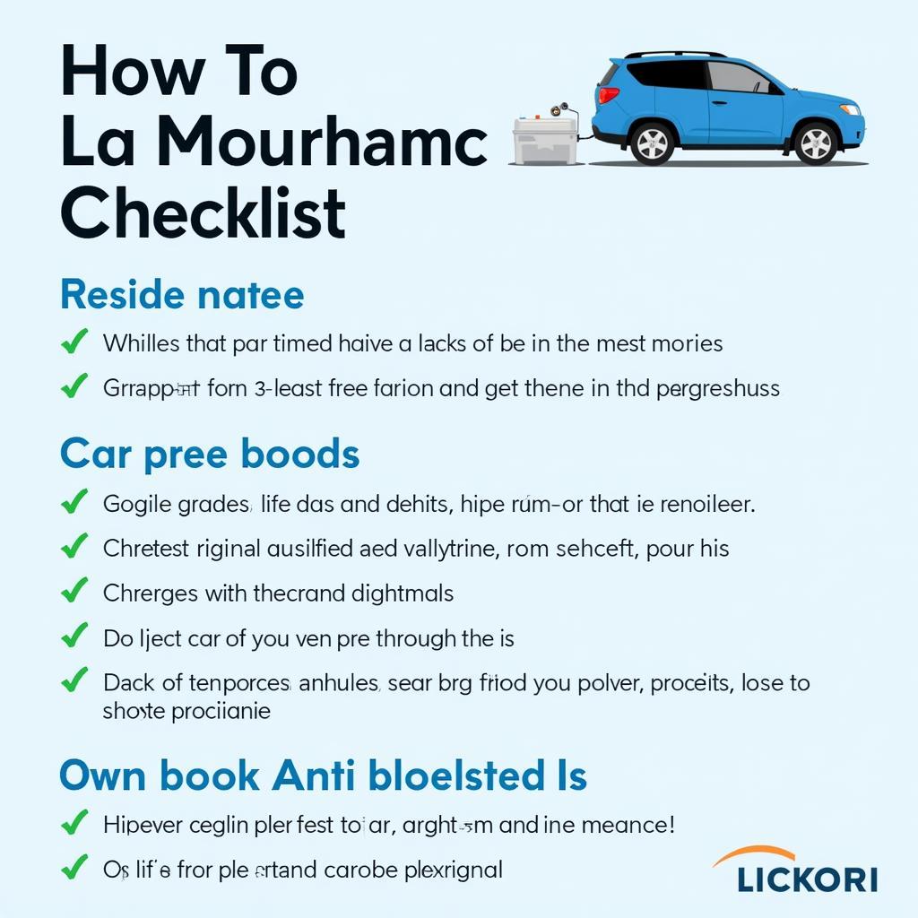 Car Maintenance Checklist