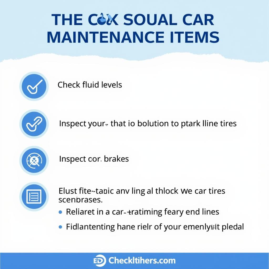 Car Maintenance Checklist Items