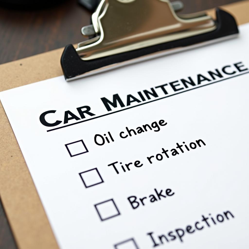 Car Maintenance Checklist