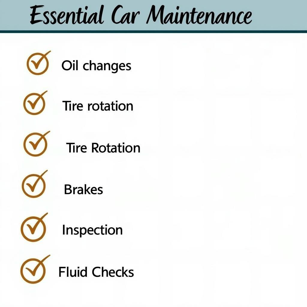 Car Maintenance Checklist