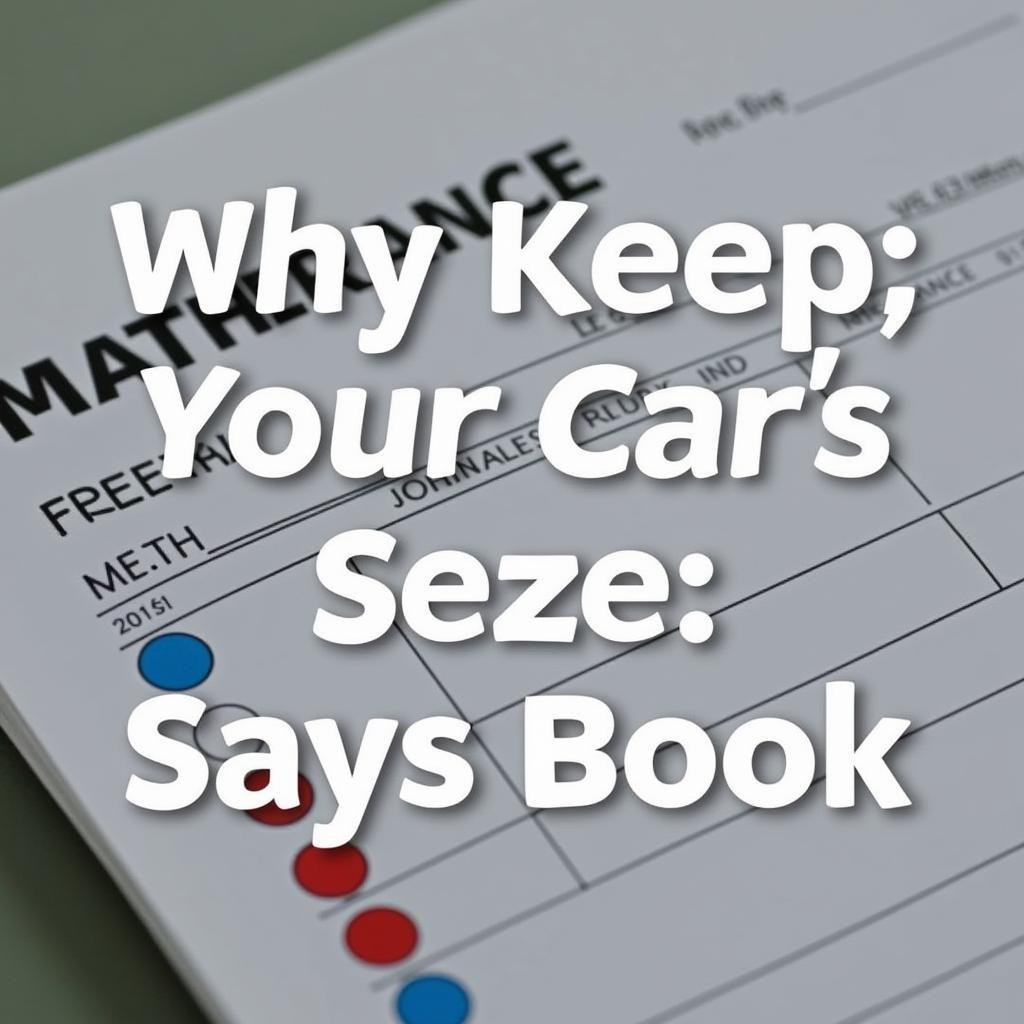 Car Maintenance Log Book