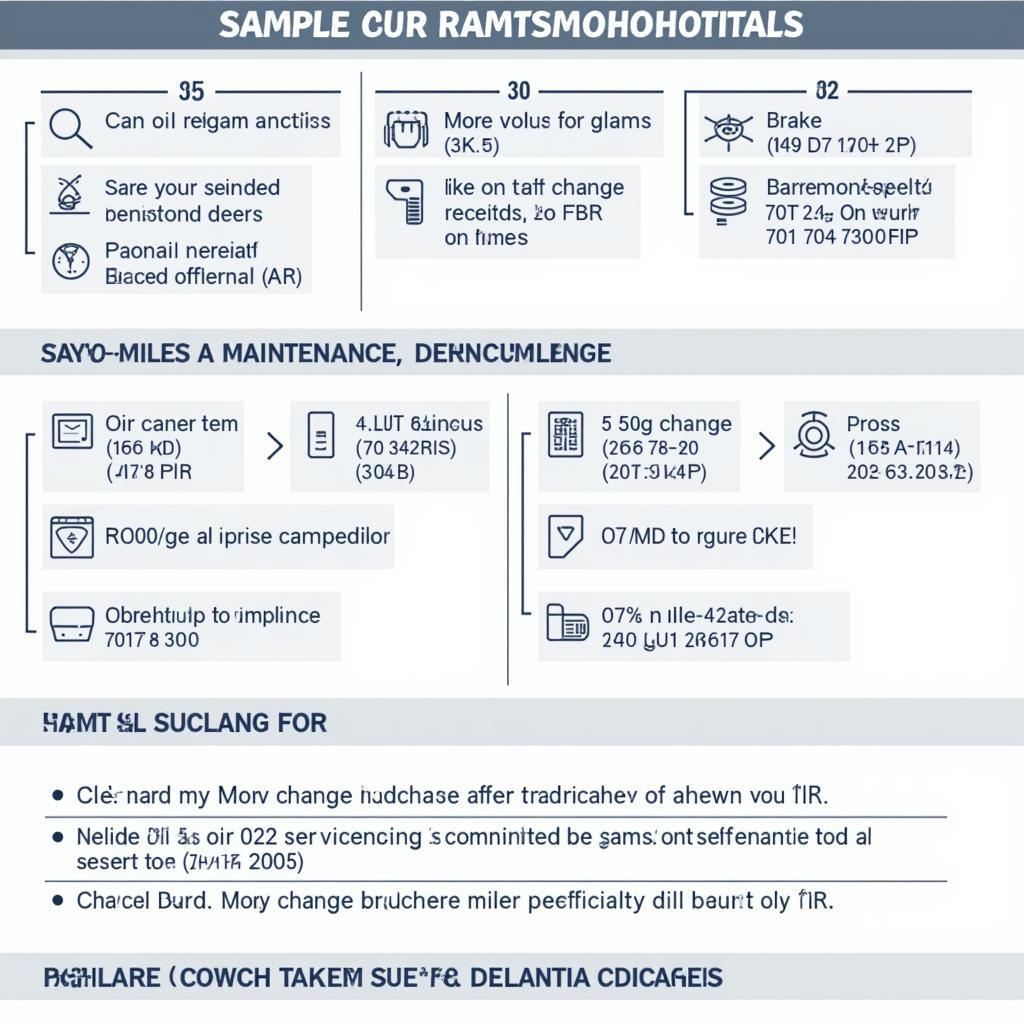 Example of a Car Maintenance Schedule