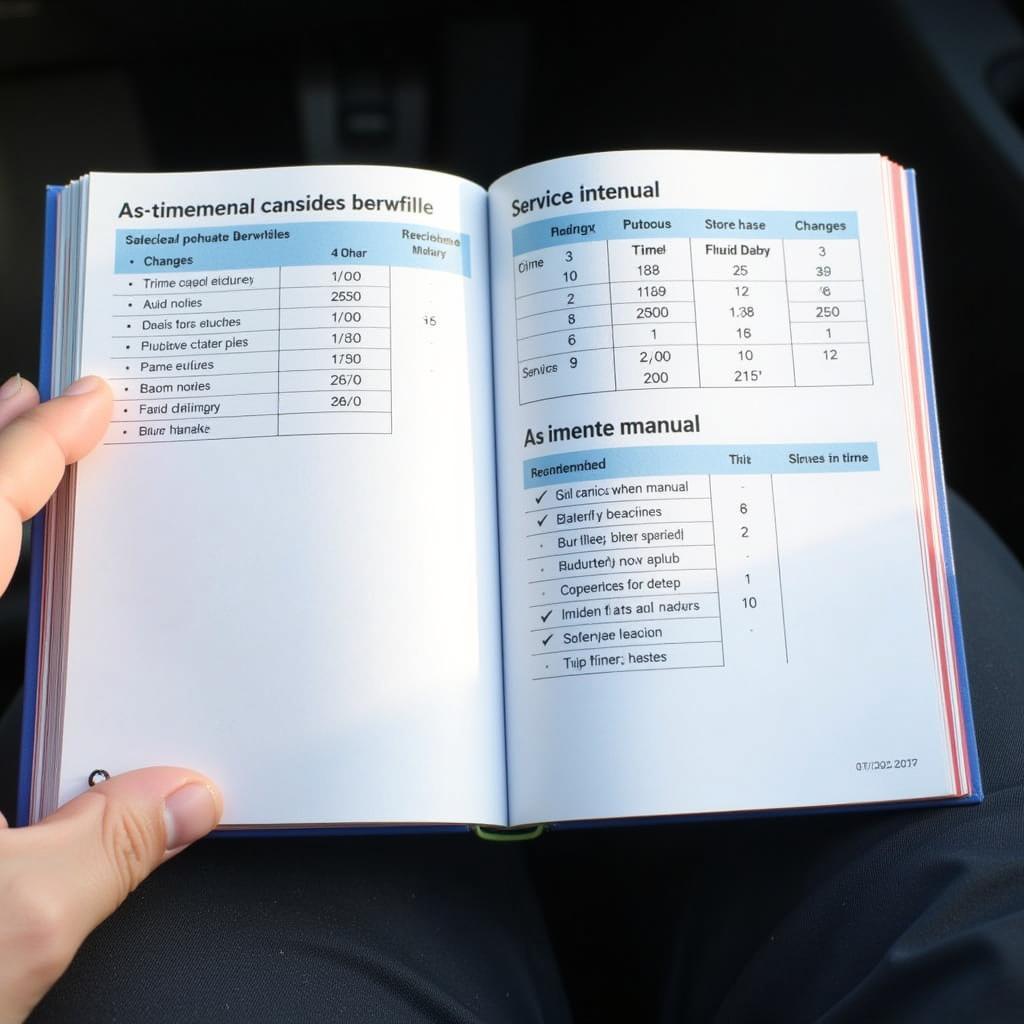 Car Maintenance Schedule in Owner's Manual