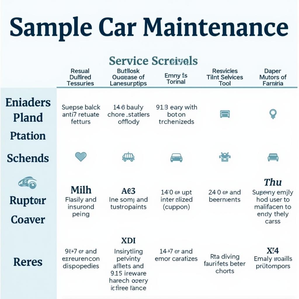 Car Maintenance Schedule Example