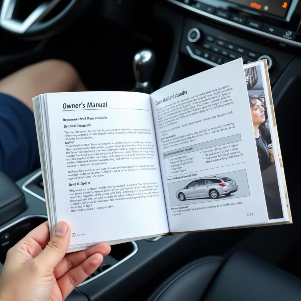 Consulting owner's manual for car maintenance schedule