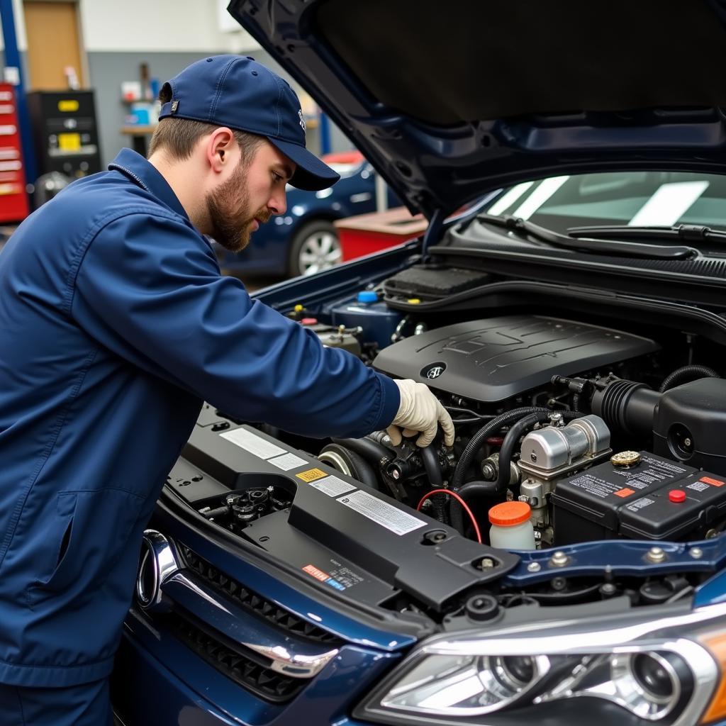 Car Major Service in Progress