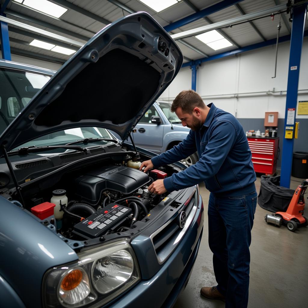 Car Mechanic in Karratha Checking Engine