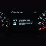 Car Mileage Service Indicator Display