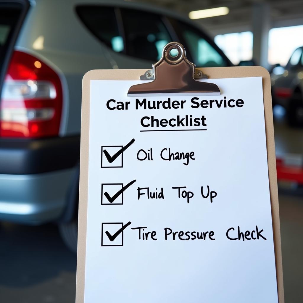 Car Minor Service Checklist