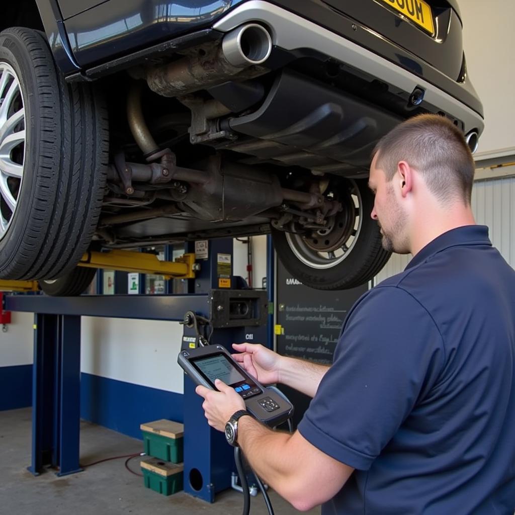 Car MOT Test in Progress in Maidenhead