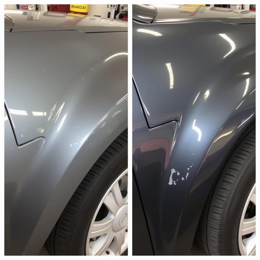 Before and After Car Paint Correction