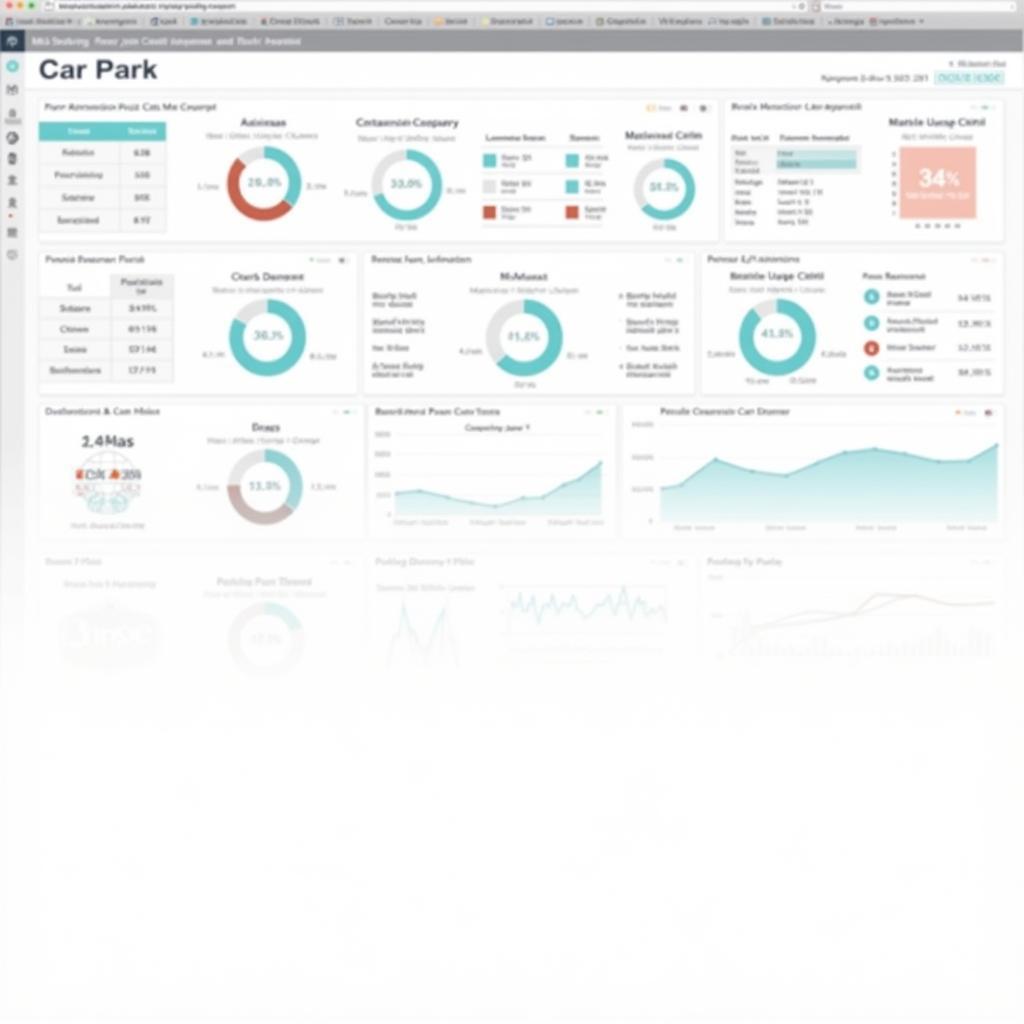 Car Park Data Analytics Dashboard Displaying Key Metrics