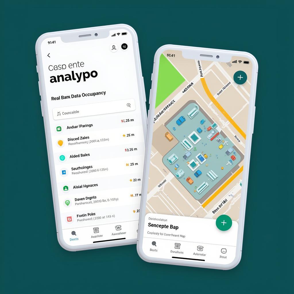 Car Park Data Analytics Mobile App Showing Real-Time Occupancy