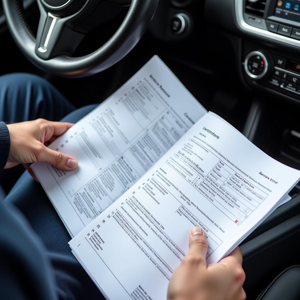 Checking Car Documents Before Pre-Purchase Inspection in Walthamstow