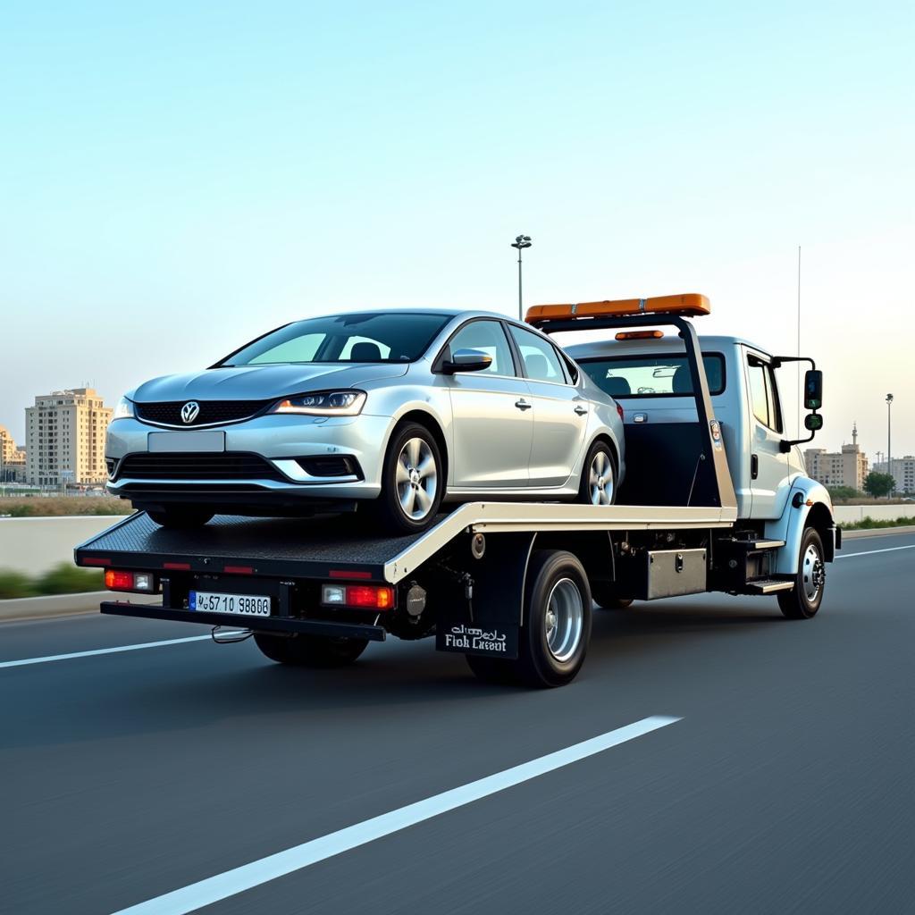 Tow Truck in Ajman Providing Car Recovery Service