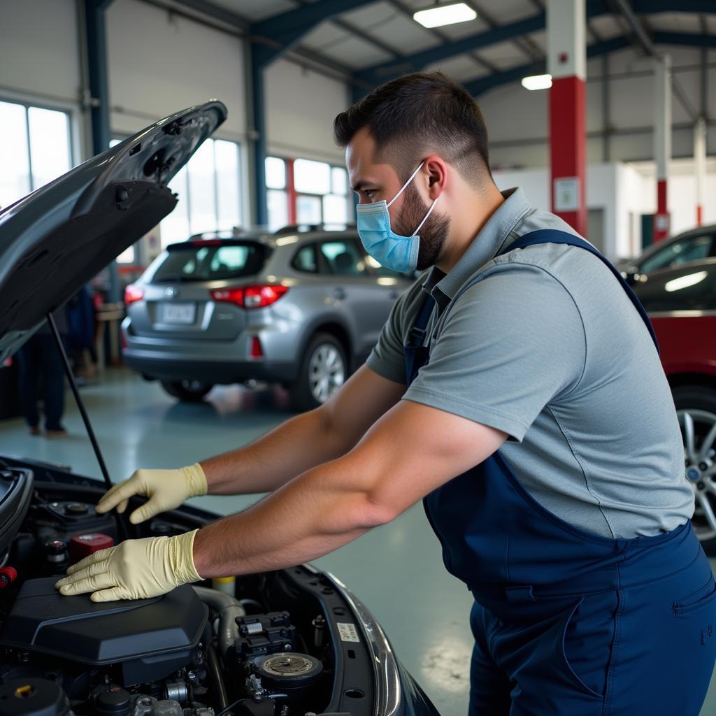 Car Repair Shop During a Pandemic