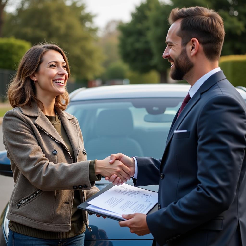 Successful Car Sale Handshake