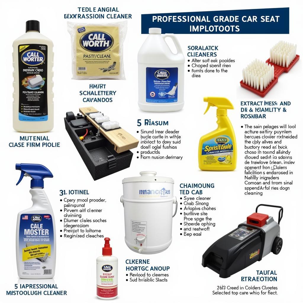 Professional Car Seat Cleaning Products and Equipment