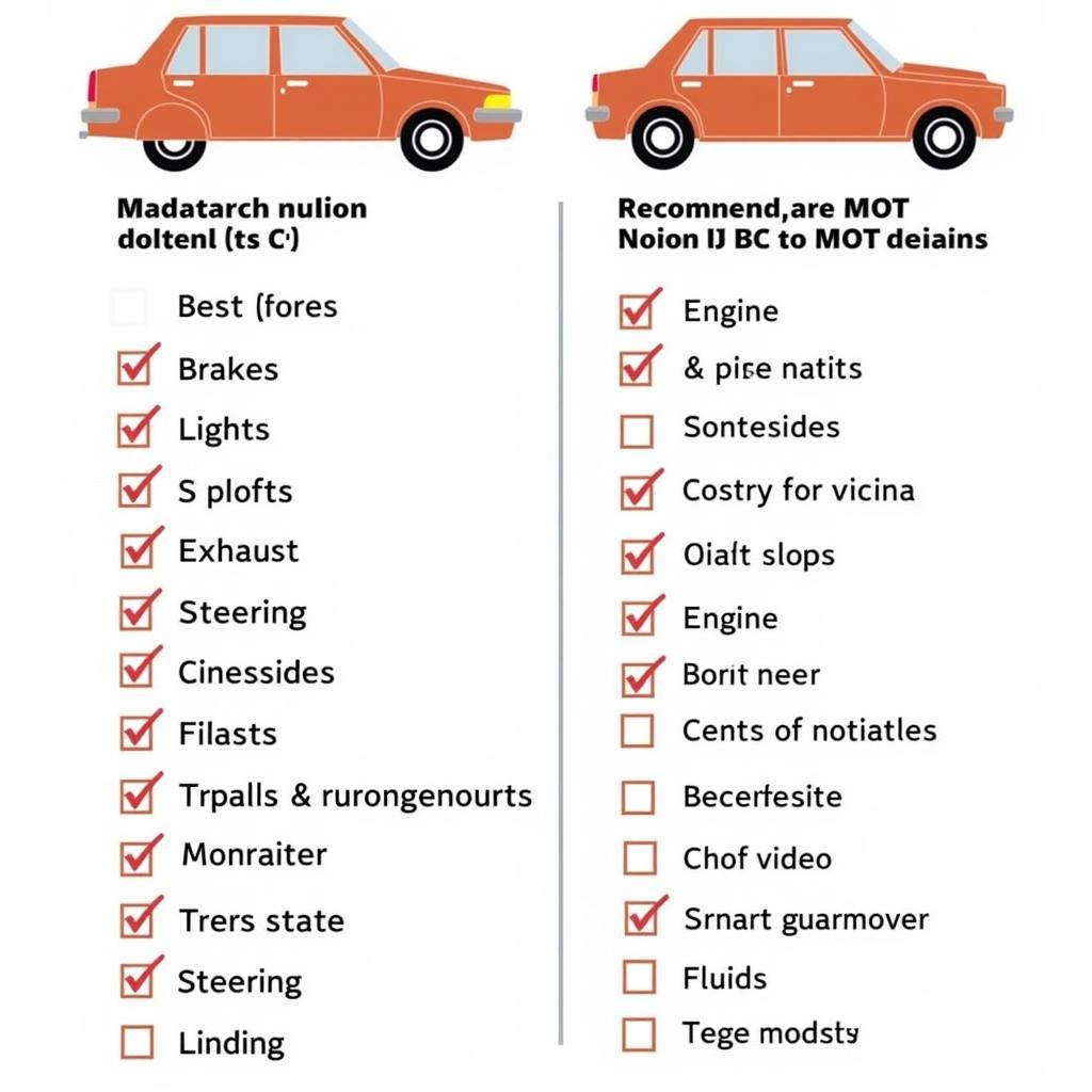 Car Service and MOT Checklist