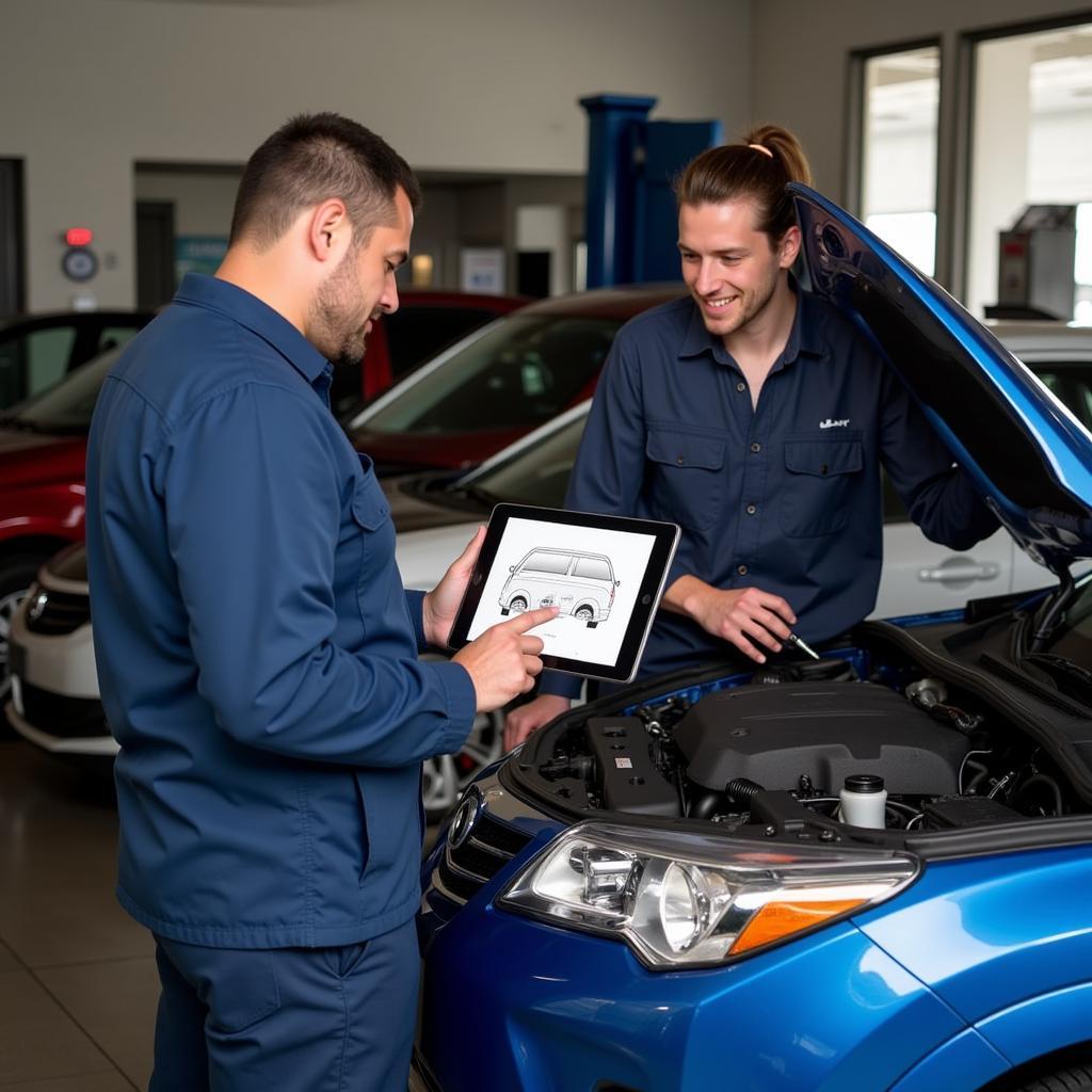 Car Service Appointment in Maitland - Mechanic Explaining Repairs