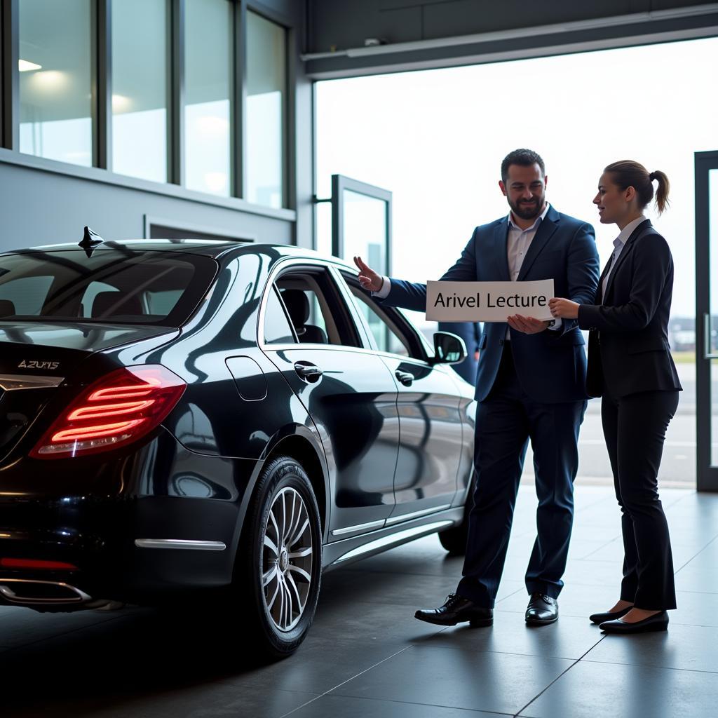 Car Service Arriving at Edinburgh Airport