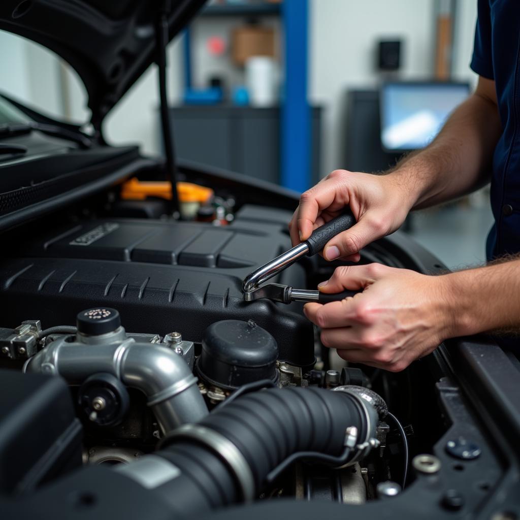 Car service at a dealership