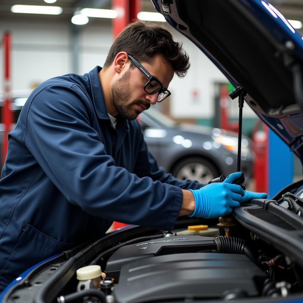 Car Service Baltimore: Mechanic Working