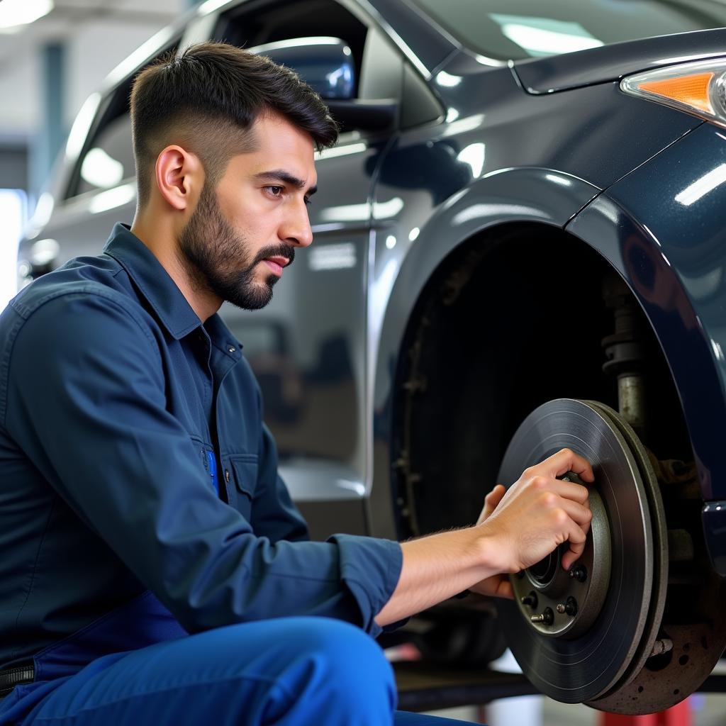 Skilled Mechanic Working on a Car in Bangalore