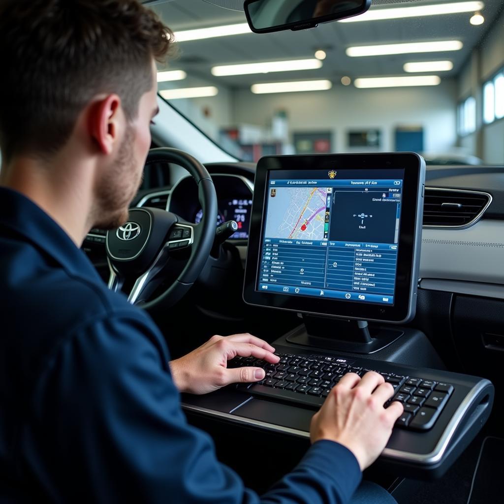 Modern Diagnostic Equipment in a Bergen Car Service Center