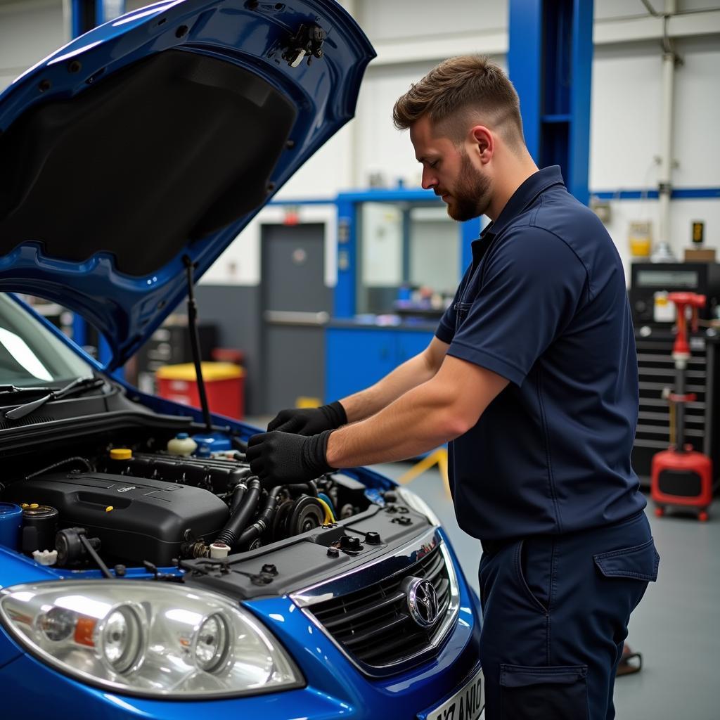 Car Service BN1 Mechanic Working