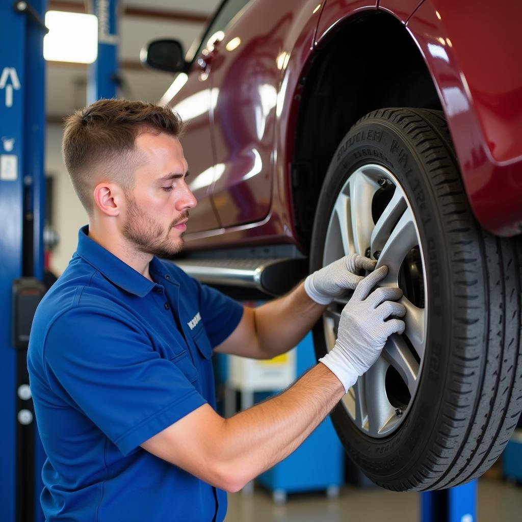 Mechanic Performing Routine Car Maintenance in Brackenfell