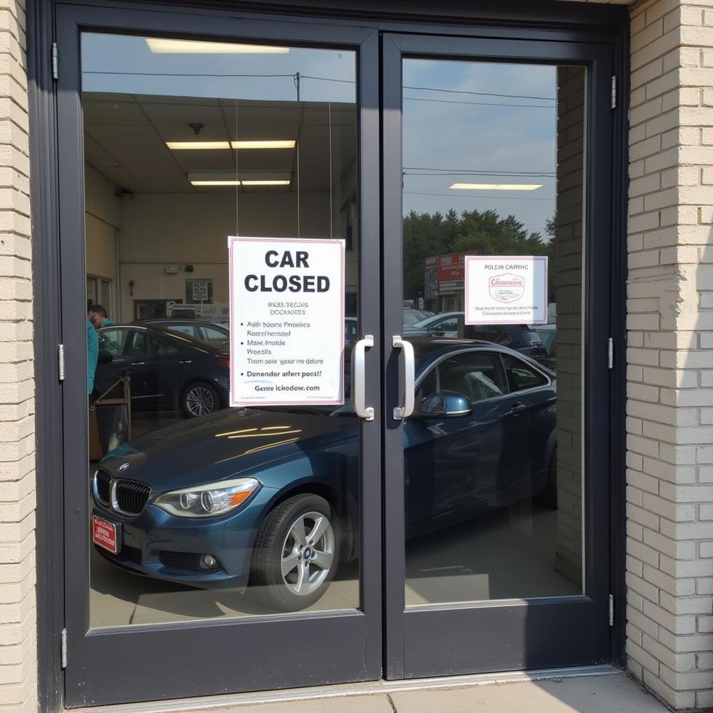 Car Service Center Closed During Lockdown