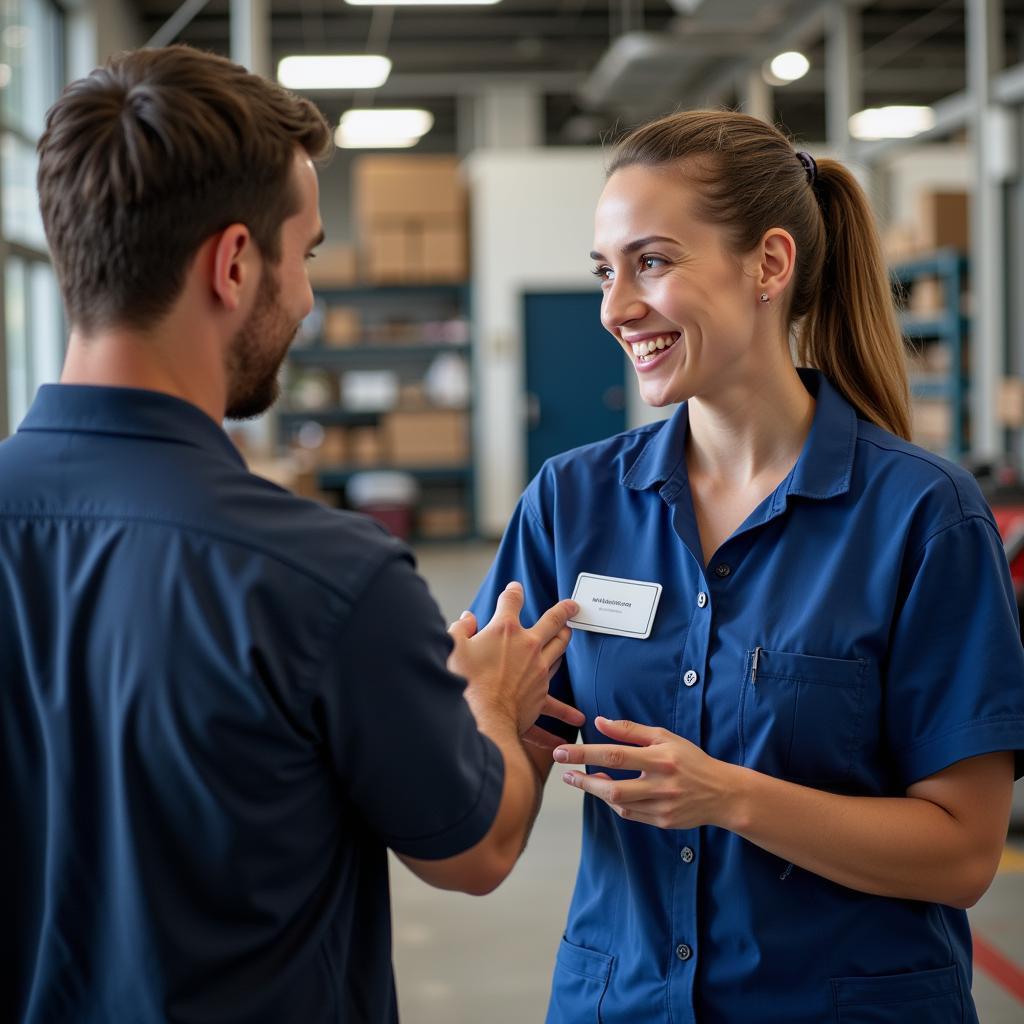 Excellent Customer Service in a Car Service Center