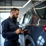 Car service centre in Durban with a qualified mechanic working on a vehicle