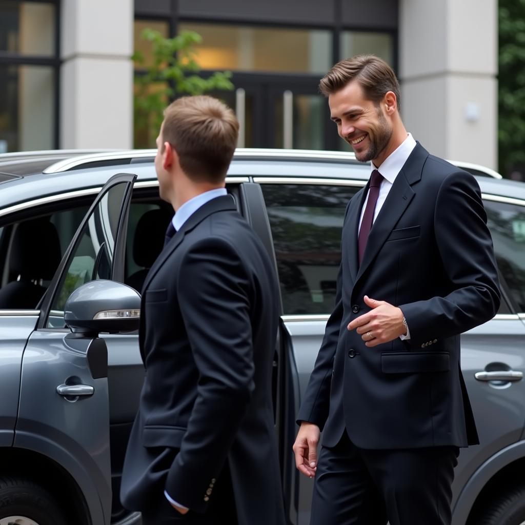 Professional Chauffeur Driving a Car Service