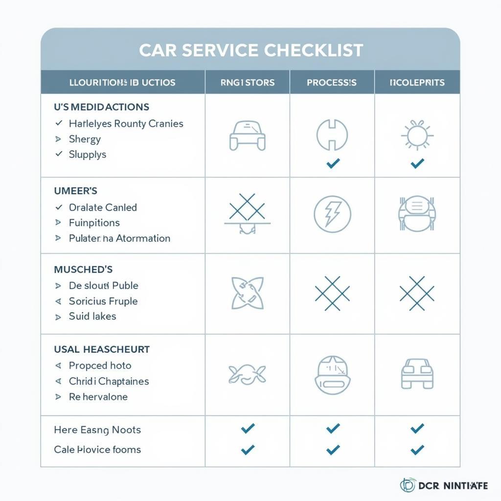 Car Service Checklist for Maintenance