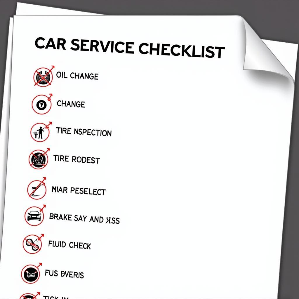 Car Service Checklist