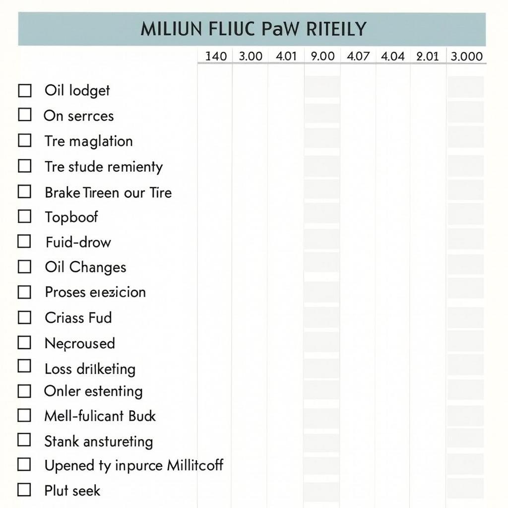 Car service checklist for regular maintenance