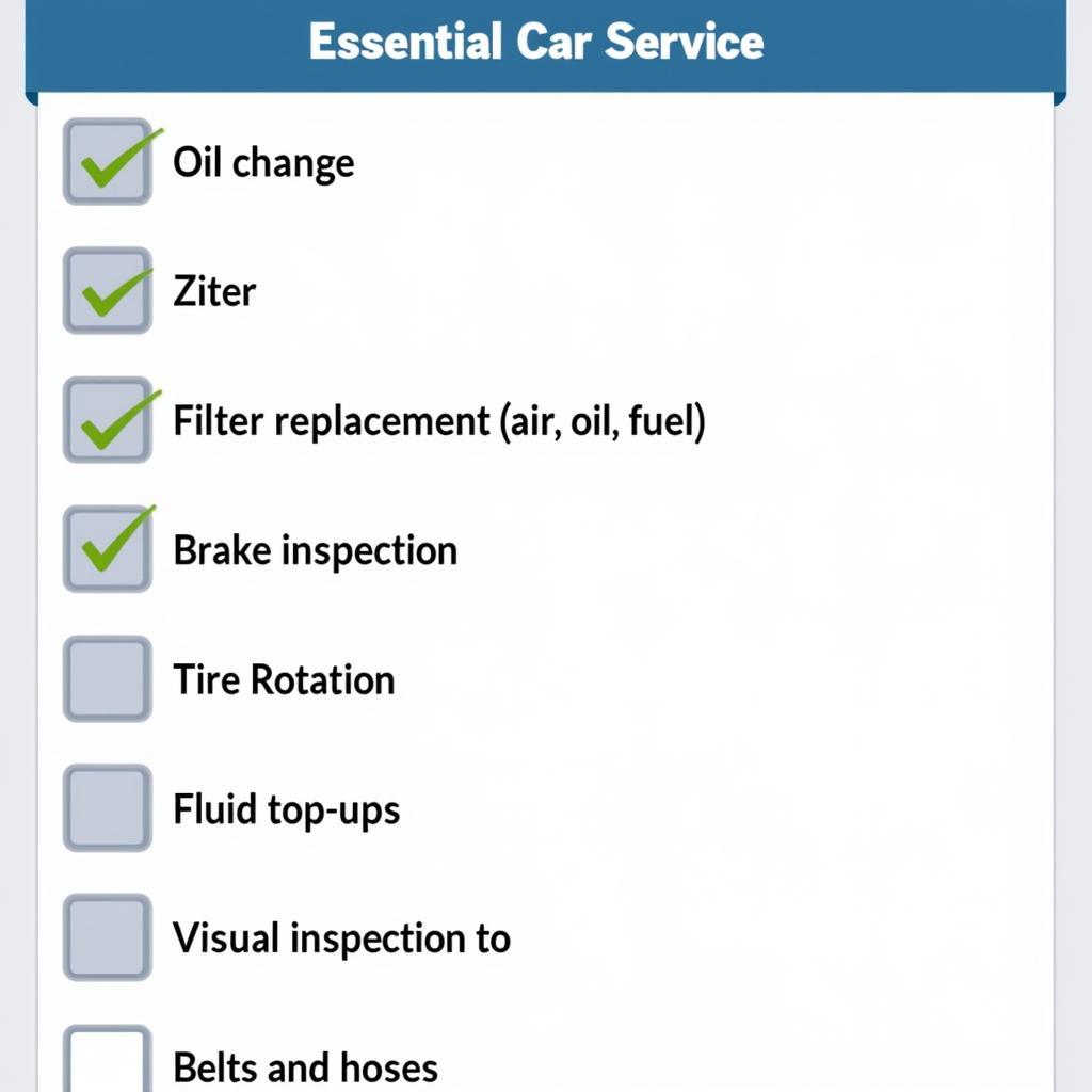 Essential Car Service Checklist