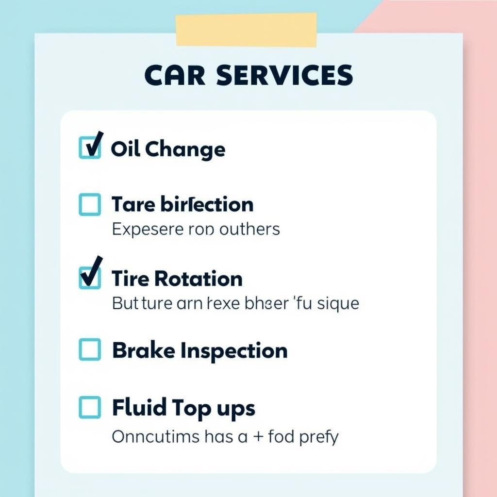 Car Service Checklist