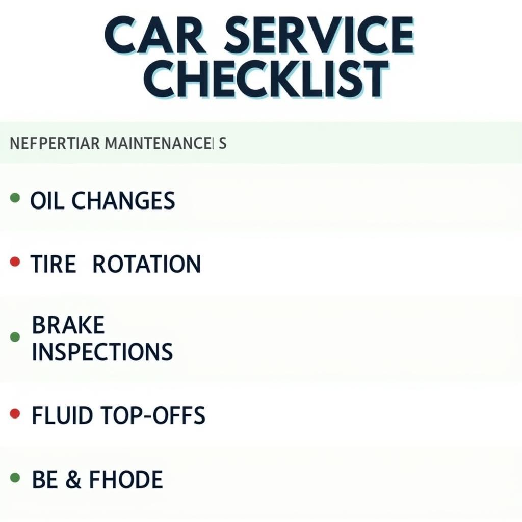 Car Service Checklist