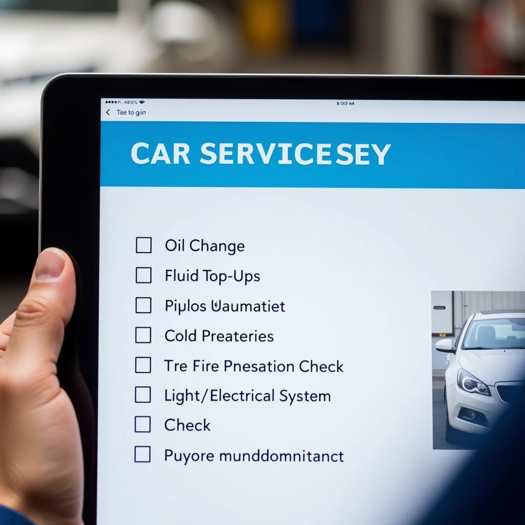 Typical Car Service Checklist