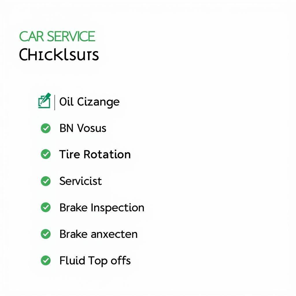 Car Service Checklist