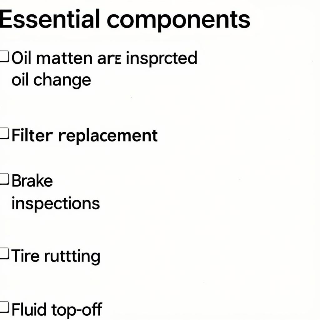 Car service checklist