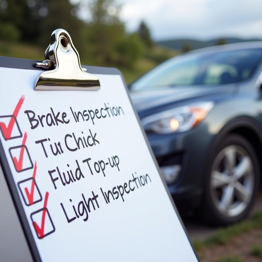 Car Service Checklist for Albany to Logan Road Trip